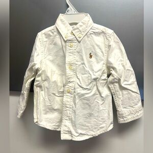 Polo Ralph Lauren white button down shirt 18 mo